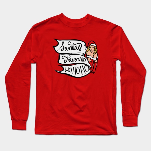 Santa's favorite ho ho ho Long Sleeve T-Shirt by bubbsnugg